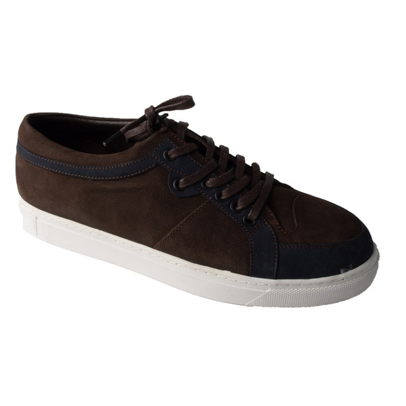 NETWORK BROWN DARK BLUE TRAINERSMENS SIZE 41
